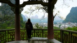 Pili in the lookout point in Yangshuo Park, Guilin, China