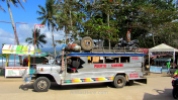 Beautiful jumbo jeepney Puerto - Sabang, Palawan, The Philippines