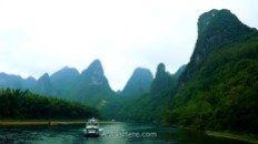 Li River cruise between Guilin and Yangshuo, China