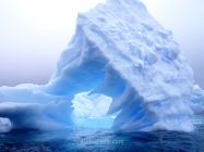 Blue iceberg, Cuverville Island, Antarctica